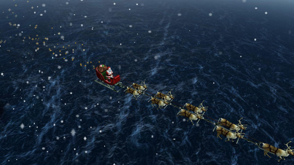 Santa on the NORAD Santa tracker