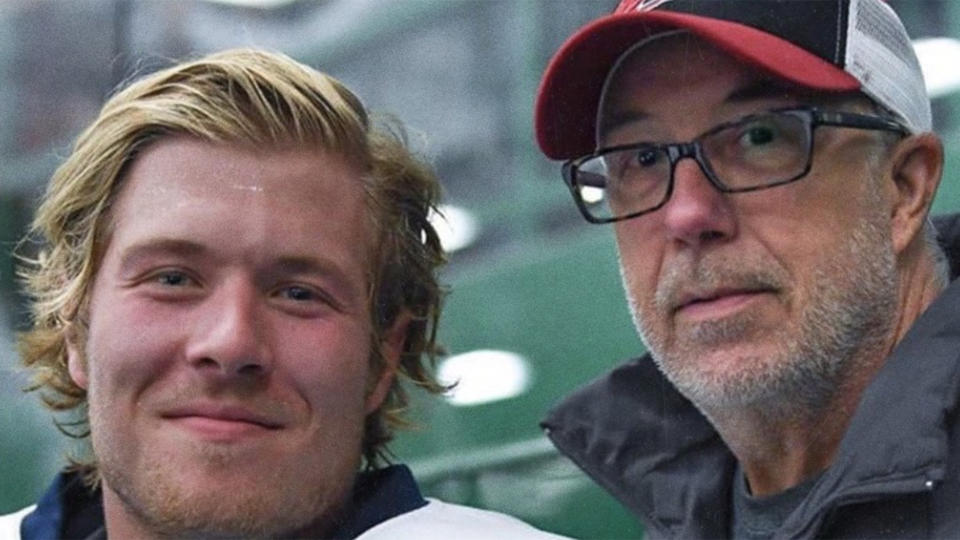 The Canucks announced on Friday that Brock Boeser's father, Duke, died at the age of 61. (Canucks/Twitter)