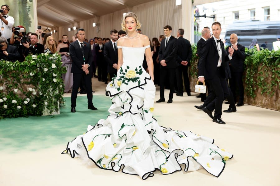 Gigi Hadid Walks the 2024 Met Gala Red Carpet Sans Boyfriend Bradley Cooper