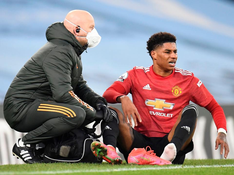 Manchester United striker Marcus Rashford (POOL/AFP via Getty Images)