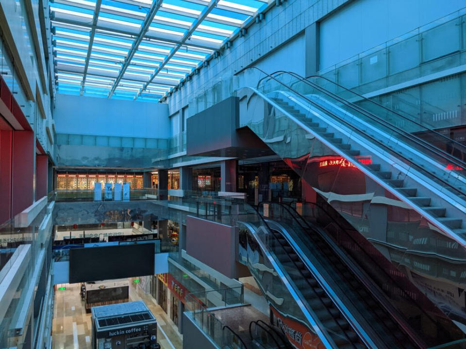 An empty mall where we ended up having dim sum. (Photo: Courtesy of Peter Xu)