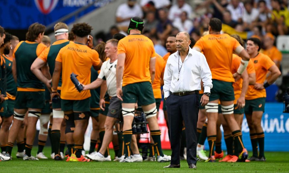 <span>Rugby Australia commissioned a review into the Wallabies’ disastrous 2023 World Cup campaign overseen by coach Eddie Jones.</span><span>Photograph: Andrew Cornaga/AAP</span>