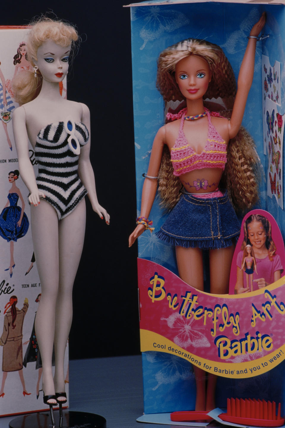 two barbie dolls