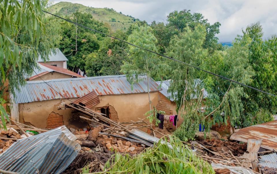 A neighbourhood in Chilobwe. destroyed by floods and landslides - Henry Mhango