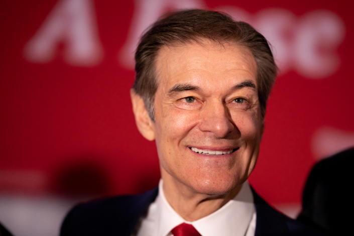 Dr. Mehmet Oz at a campaign event in Pennsylvania.