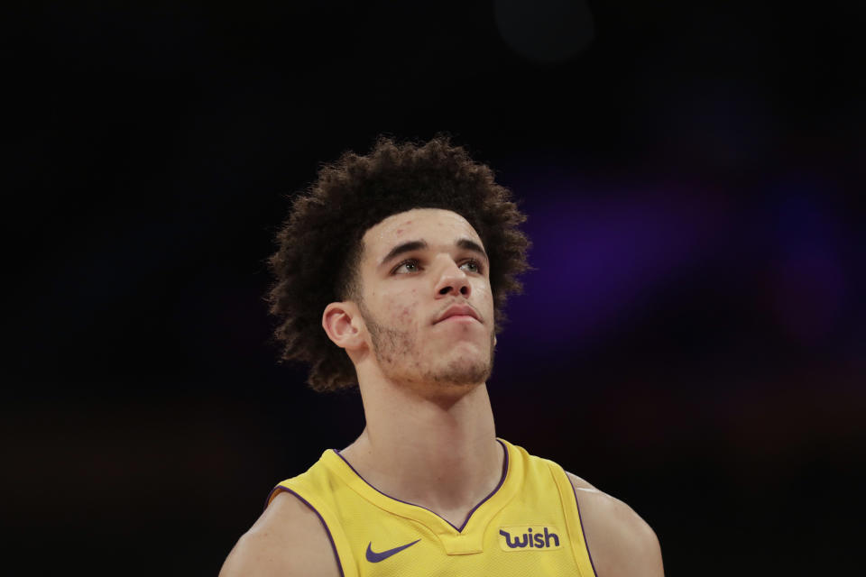 Lonzo Ball is letting the NBA get to his head. (AP)