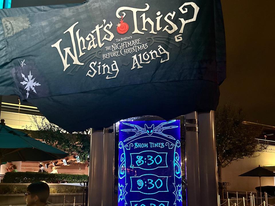 nightmare before christmas sing along at hollywood studios