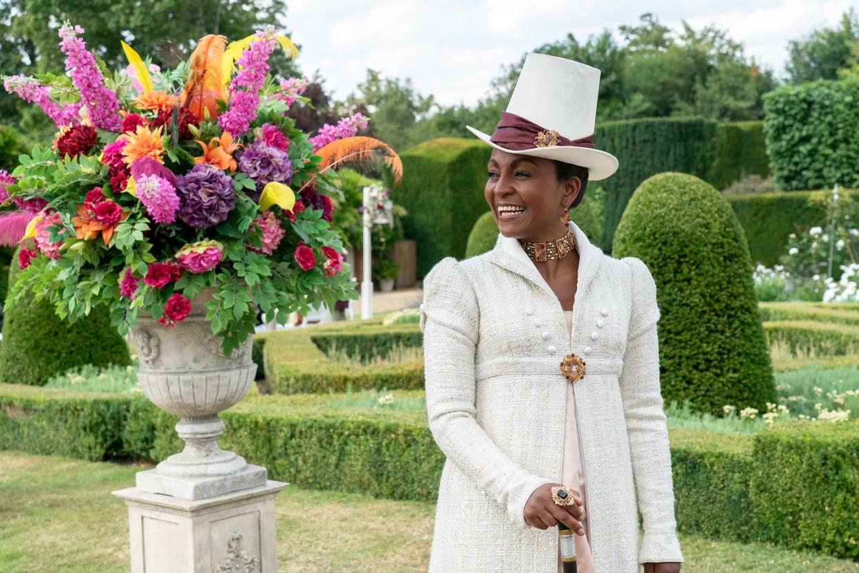 adjoa andoh as lady agatha danbury, bridgerton season 3