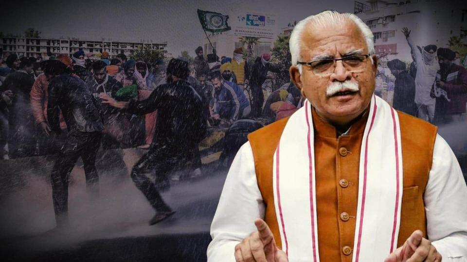 Farmers protest at Haryana CM Khattar