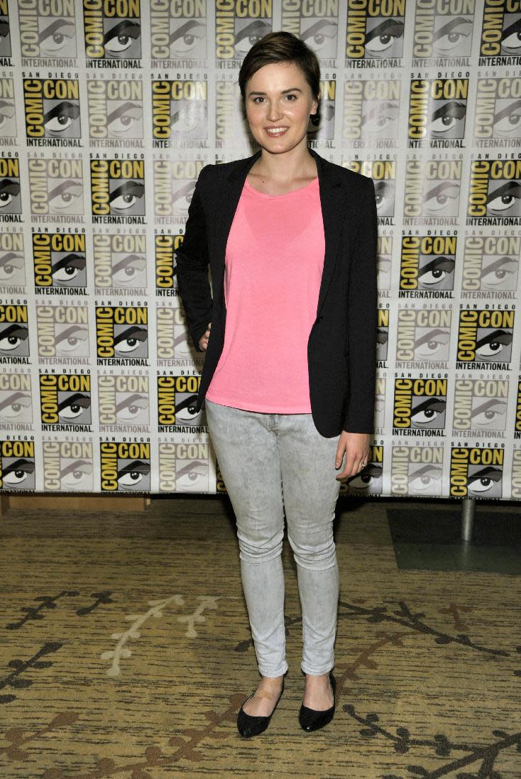 Author Veronica Roth attends the "Divergent" press line on Day 2 of Comic-Con International on Thursday, July 18, 2013 in San Diego, Calif. (Photo by Chris Pizzello/Invision/AP)