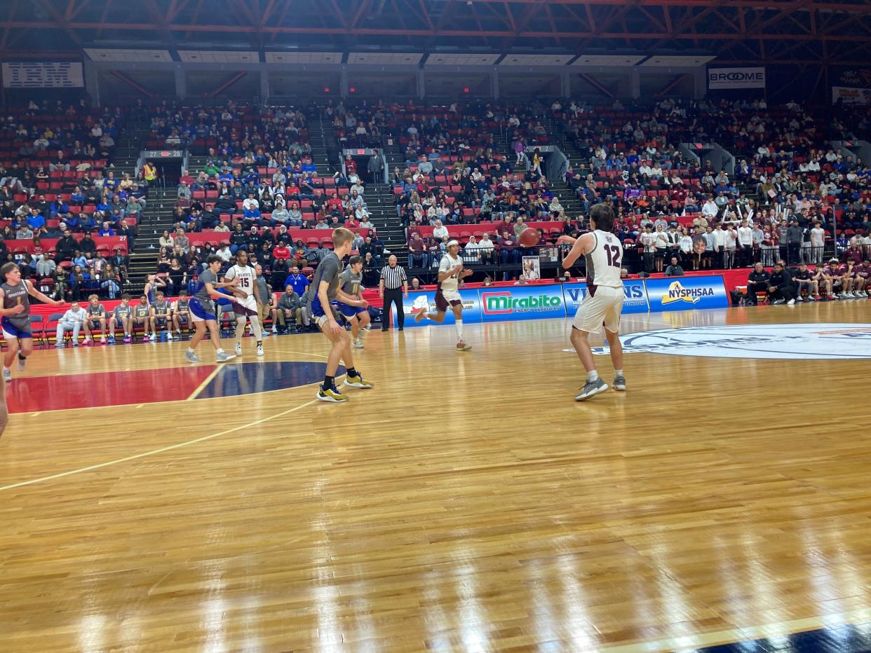 Action from Section 4 Class A basketball final, M-E vs.JC, March 3, 2024.