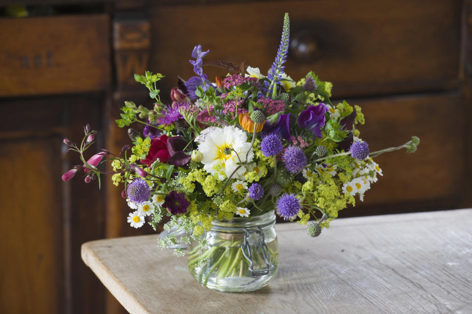 a bouquet of flowers