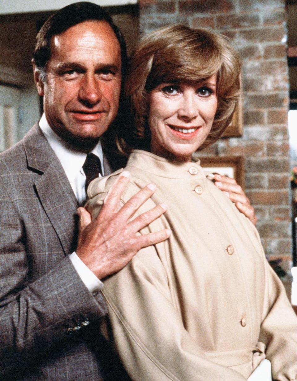 With Wendy Craig his co-star in Butterflies - Alamy