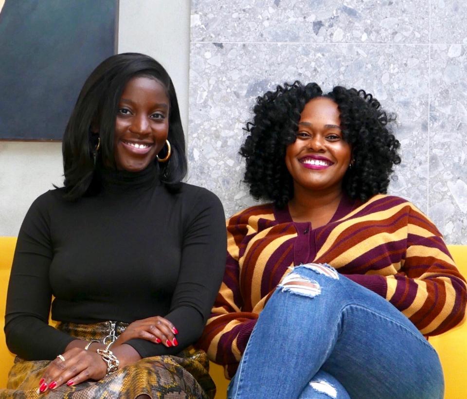 A photo of Barbara Saint Aimé and Rosalind Dean, founders of Aimé & Dean public relations.