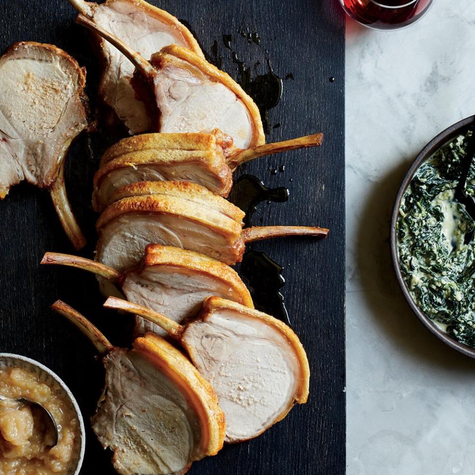 Standing Pork Rib Roast with Cracklings