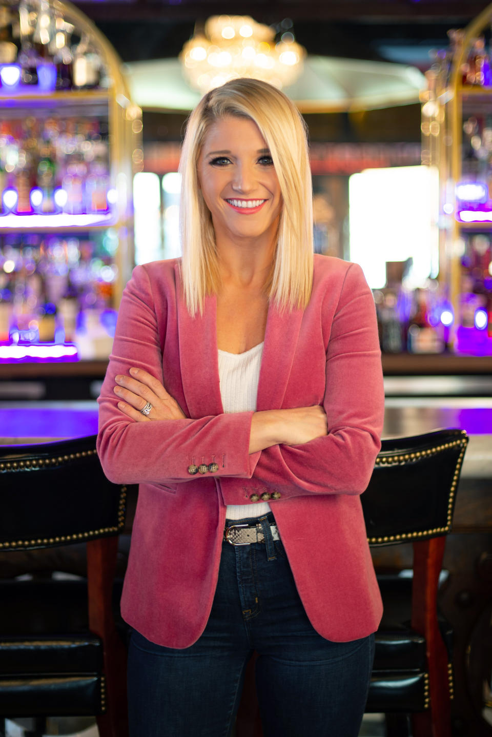 This photo provided by shows Britney Ruby Miller, at Jeff Ruby’s Steakhouse in Cincinnati on March 19, 2019. As massive job losses tear through the U.S. economy, some economists see a glimmer of hope: Many companies are trying to maintain a connection with their former workers, which could speed rehiring once the viral outbreak has passed. Miller, co-owner of a chain of seven steakhouses in Kentucky, Ohio and Nashville, said that her company is paying for health insurance through June for the roughly 600 workers they had to lay off, out of about 640 employees. (Nate Leopold,/Jeff Ruby Culinary Entertainment via AP)