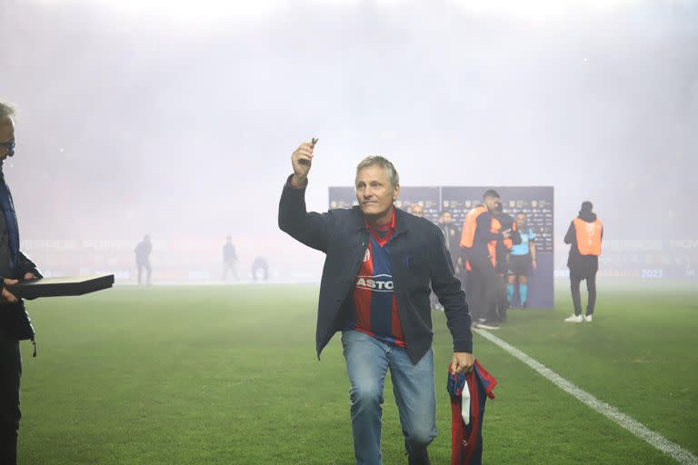 Viggo Mortensen fue el sábado a ver San Lorenzo-River