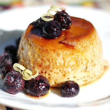 Blueberry Lemon Flan