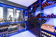 <p>And there’s a wine room – of course! [Picture: SWNS] </p>