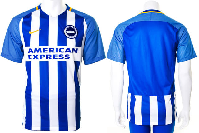 Brighton and Hove Albion FC home kit 2017/18