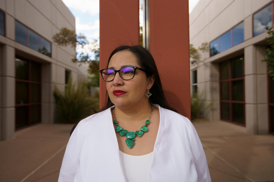 Antonia Roybal-Mack at her office in Albuquerque. - Credit: Nadav Soroker/Searchlight New Mexico