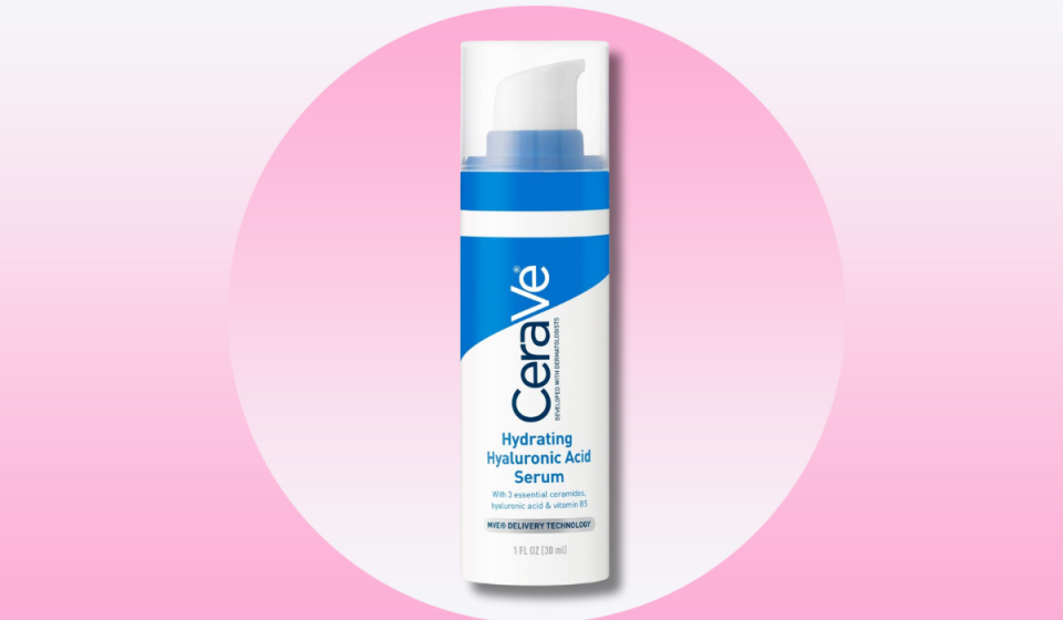 bottle of CeraVe Hydrating Hyaluronic Acid serum