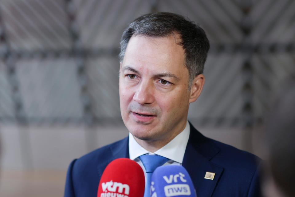 Prime Minister of Belgium Alexander De Croo speaking in Brussels. <em>Photo by Nicolas Economou/NurPhoto via Getty Images</em>