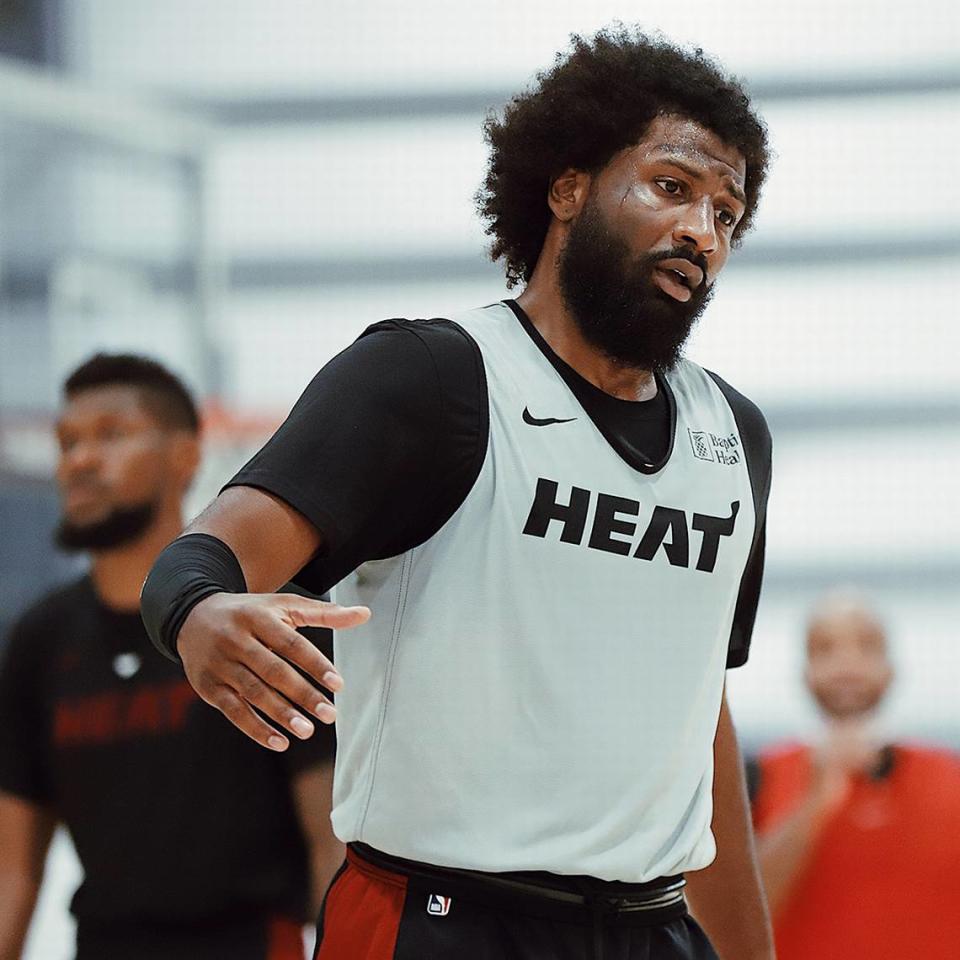 Miami Heat forward Solomon Hill during a practice at Walt Disney World.