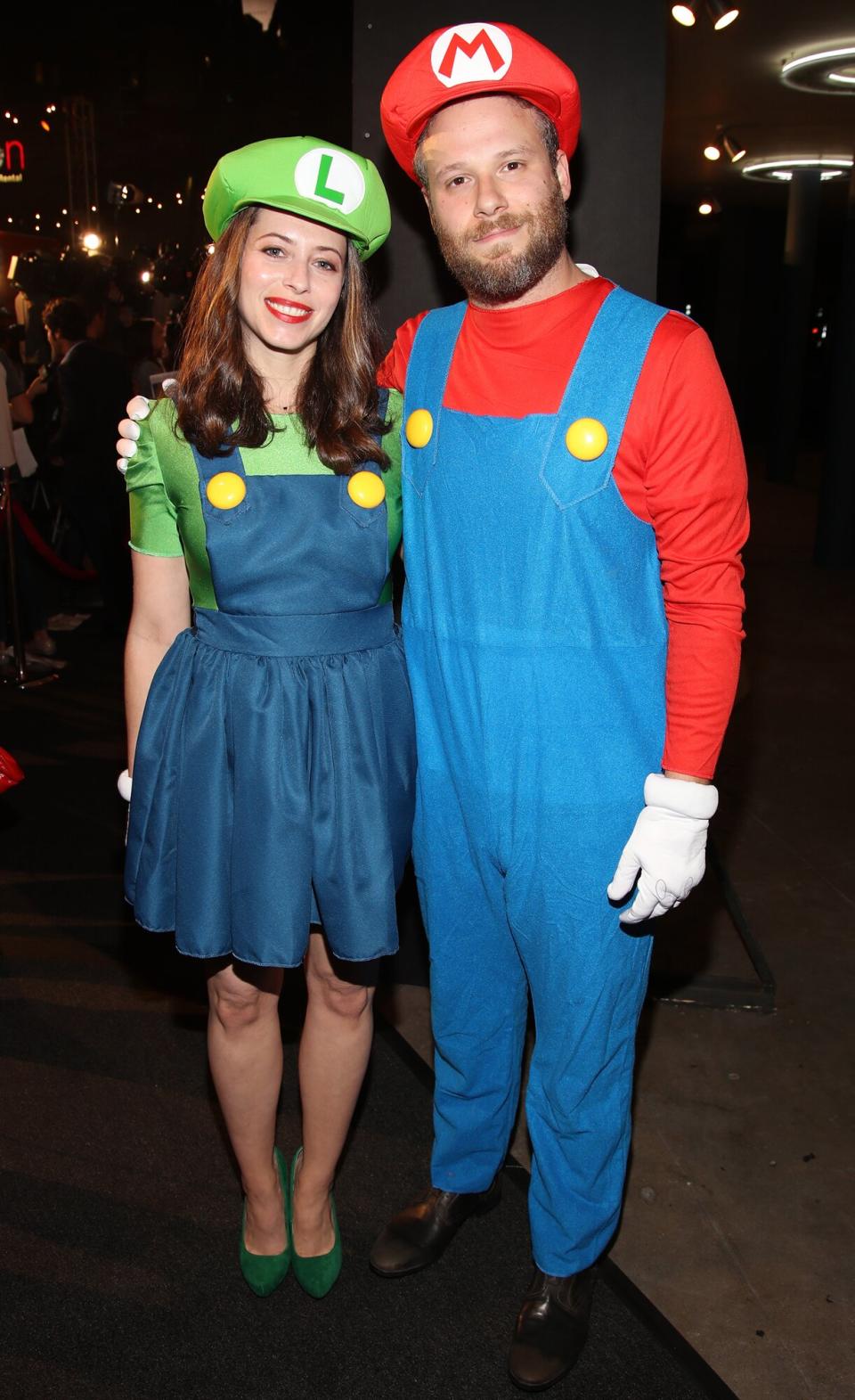 Lauren Miller (L) and and Seth Rogen attends Hilarity for Charity's 5th Annual Los Angeles Variety Show: Seth Rogen's Halloween at Hollywood Palladium on October 15, 2016 in Los Angeles, California