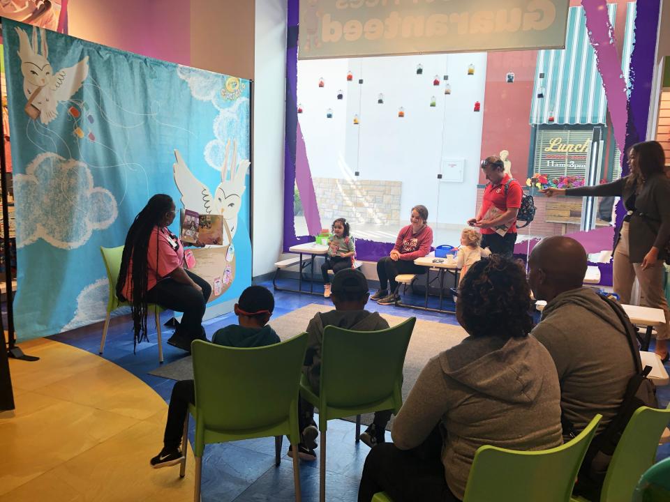 Children participated in art activities related to the book “Crayola: Ellie’s Crayon Adventure.” (Crayola Experience Orlando)