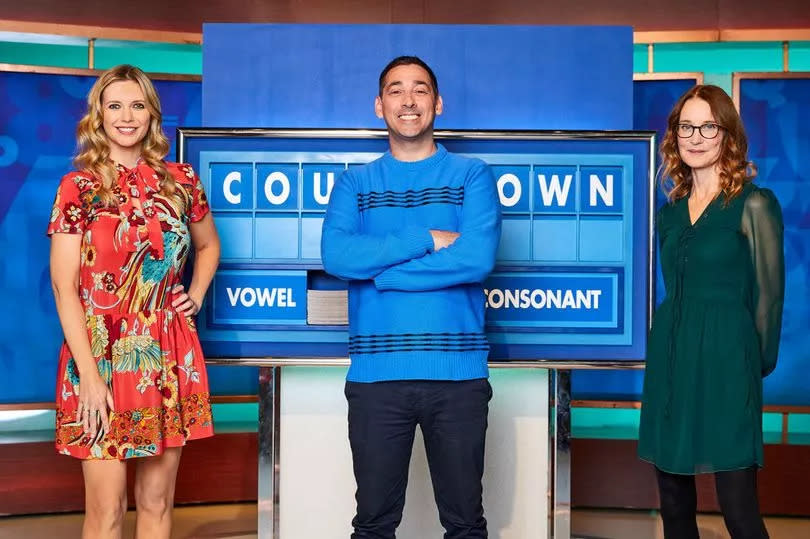 The Countdown team (left to right) Rachel Riley, Colin Murray and Susie Dent.