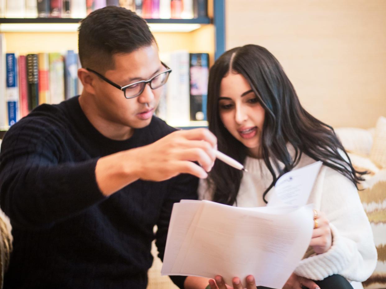 Christopher Rim, CEO of Command Education, with colleague Wafa Muflahi