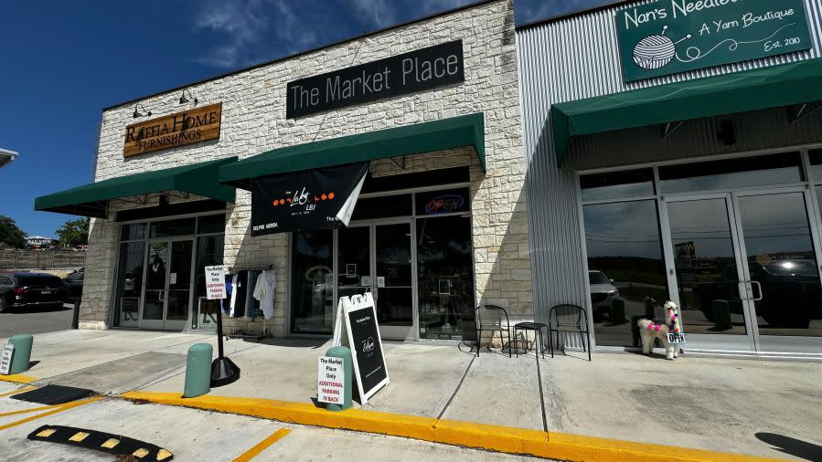 The Market Place in Marble Falls is hoping to capitalize on the eclipse by making a whole series of eclipse-branded merchandise. | Todd Bynum/KXAN News