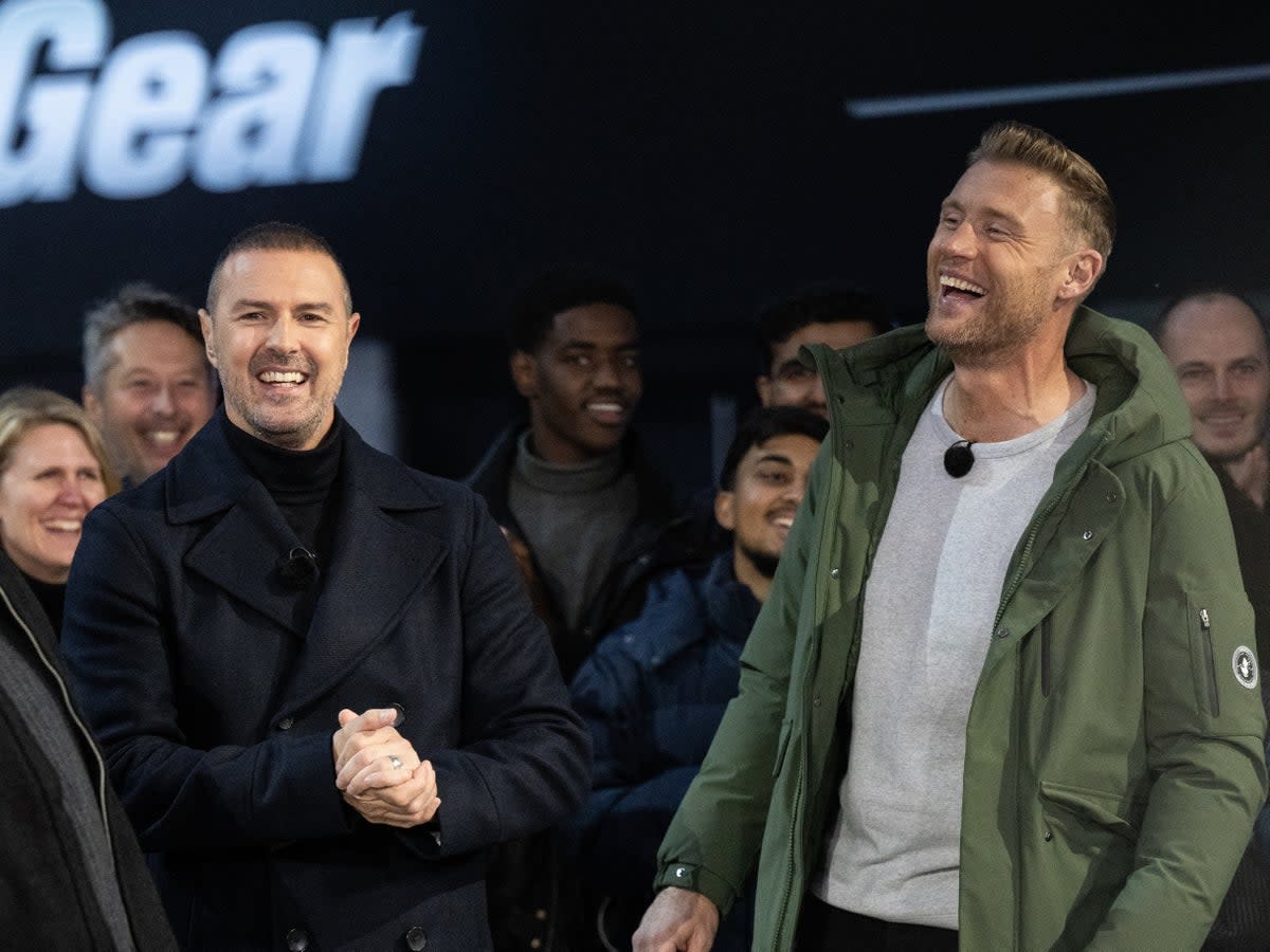 Paddy McGuinness and Freddie Flintoff on ‘Top Gear’ (BBC/Lee Brimble)