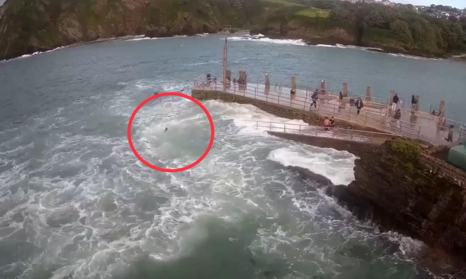 The girl was swept out to sea by strong waves in Ilfracombe, Devon. (Ilfracombe Harbour Sea Rescue)