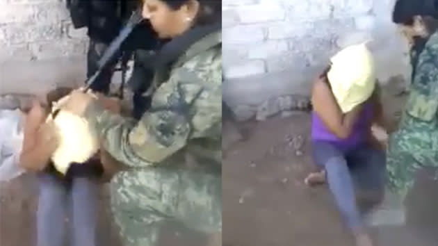 Sobbing Female Cartel Member Interrogated With Plastic Bag In Chilling Torture Video 1886