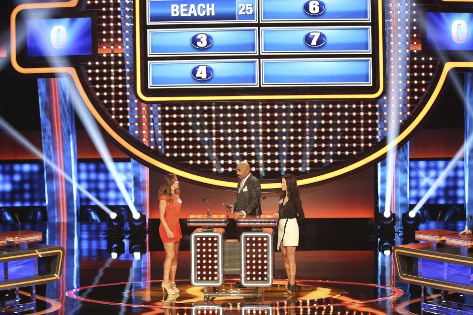 <p>It wouldn't be <em>Family Feud </em>without family. In order to be eligible to compete, you must bring along <a href="https://www.familyfeud.com/audition/" rel="nofollow noopener" target="_blank" data-ylk="slk:five relatives;elm:context_link;itc:0;sec:content-canvas" class="link ">five relatives</a> through either blood, marriage, or legal adoption. </p>