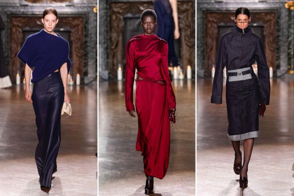 Victoria Beckham is the queen of posh — the elegant drapery and subdued styles on her runway this PFW were no exception. Images: Getty Images