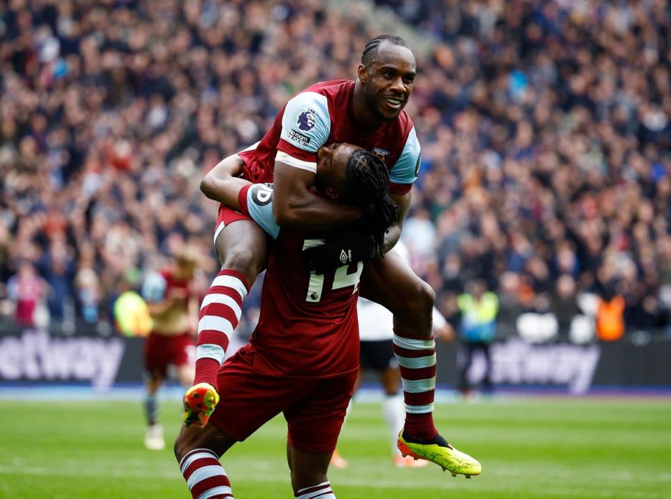 Michail Antonio headed home from Jarrod Bowen’s cross (Action Images via Reuters)