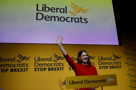The new leader of the Liberal Democrats party is announced in London