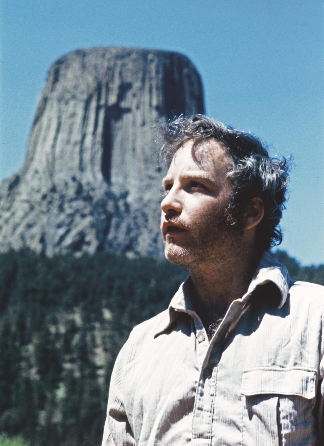 Richard Dreyfus with Devil's Tower in the background in Close Encounters of the Third Kind. (Courtesy Insight Editions)