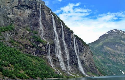 Seven Sisters waterfall Geiranger - Credit: Getty