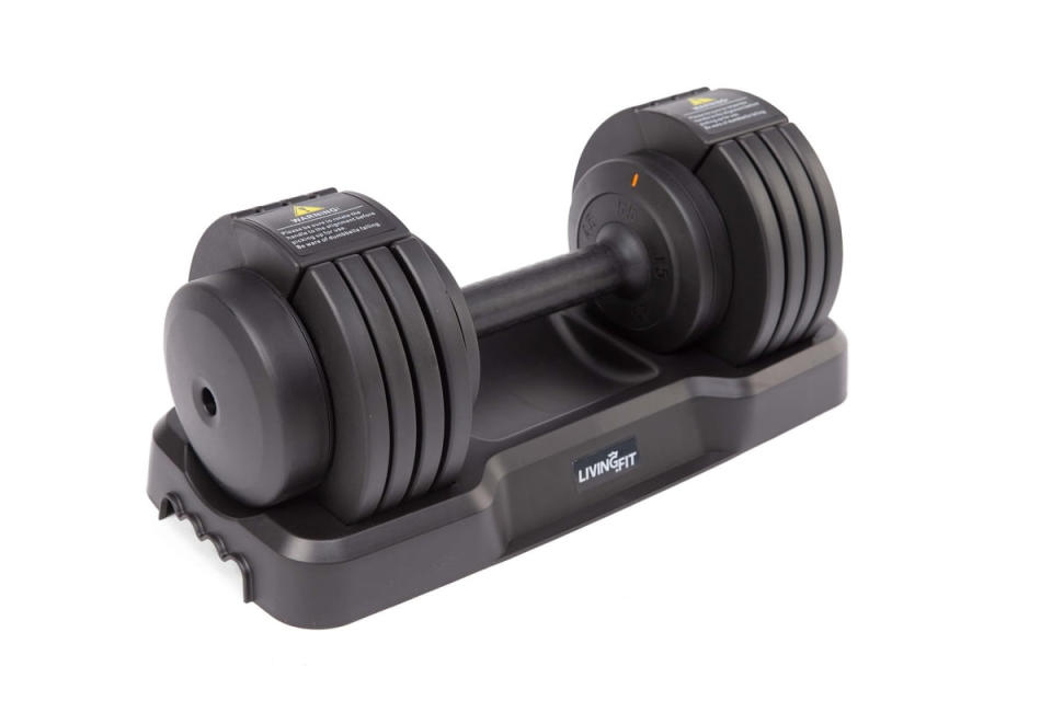 <p><a href="https://shop.menshealth.com/adjustable-dumbbell-1701899403369-89/p" rel="nofollow noopener" target="_blank" data-ylk="slk:Shop Now;elm:context_link;itc:0;sec:content-canvas" class="link ">Shop Now</a></p><p>Adjustable Dumbbell</p><p>menshealth.com</p><p>$149.99</p>