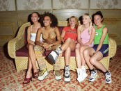 Spice Girls during a photo shoot in Bali on April 29, 1997. (Photo by John Stanton/WireImage)