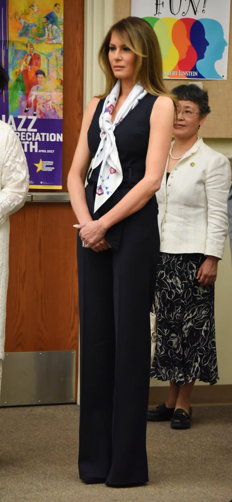 First Lady Melania Trump visits the Bak Middle School of the Arts in West Palm Beach, Florida (Photo: Getty Images)