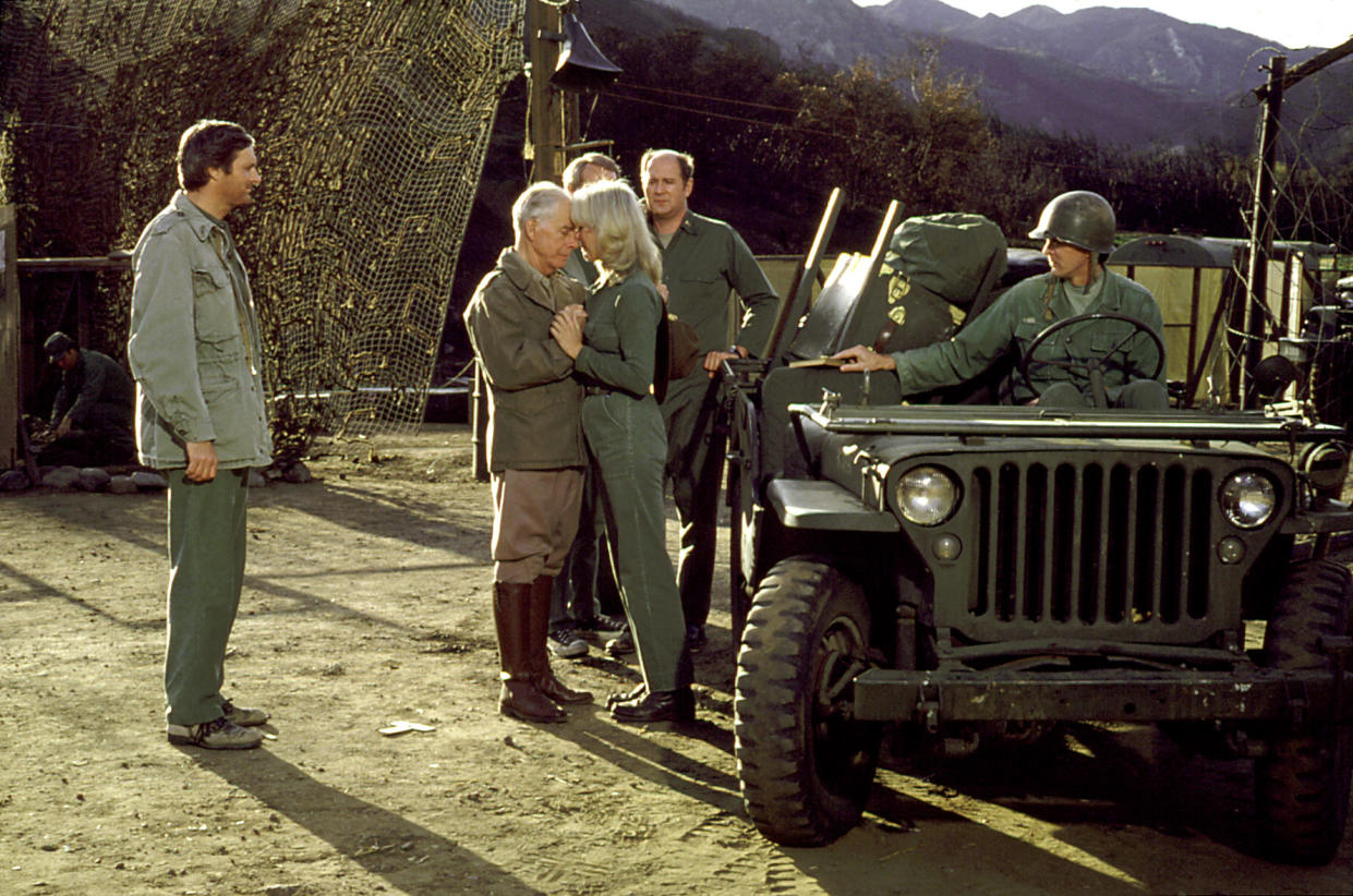 Alan Alda, Harry Morgan, Swit and David Ogden Stiers in the series finale of MASH. (Photo: 20thCentFox/Courtesy Everett Collection)