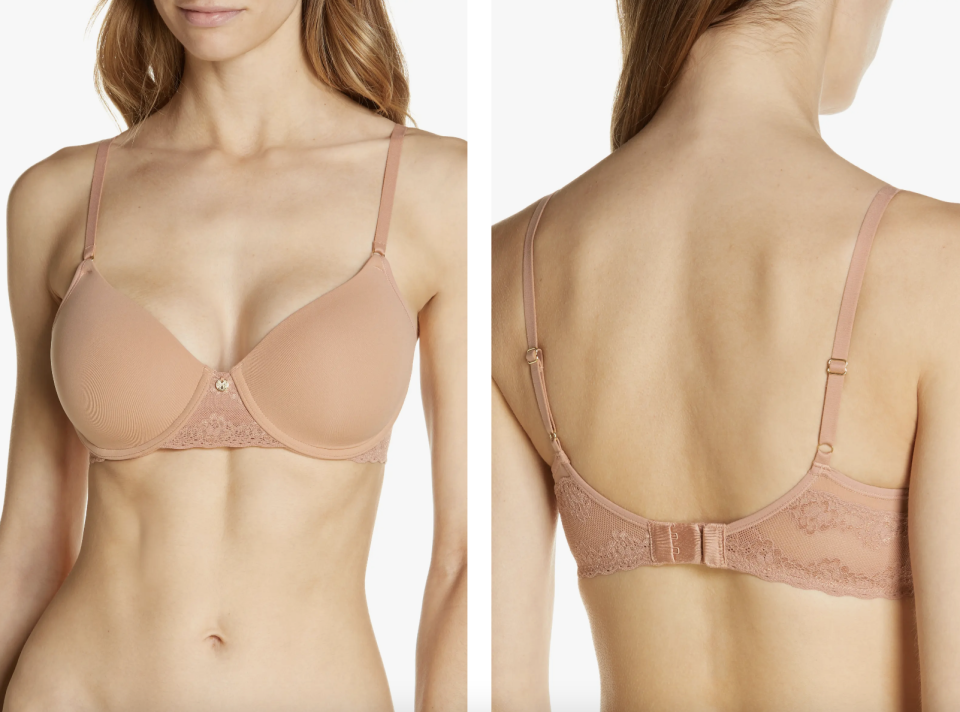 Natori Bliss Perfection Underwire Contour Bra in Clay Rose (Photos via Nordstrom)