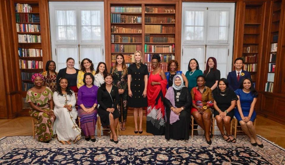 Anja (seated, fourth from right) and 17 others were invited to the White House in September 2019 by US President Donald Trump’s senior advisor Ivanka Trump. — Picture courtesy of Anja Juliah Abu Bakar