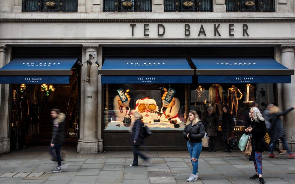 Ted Baker is under scrutiny after an online petition accused its founder Ray Kelvin of initiating a “forced hugging” policy along with other claims of ­harassment and bullying   - Getty Images Europe