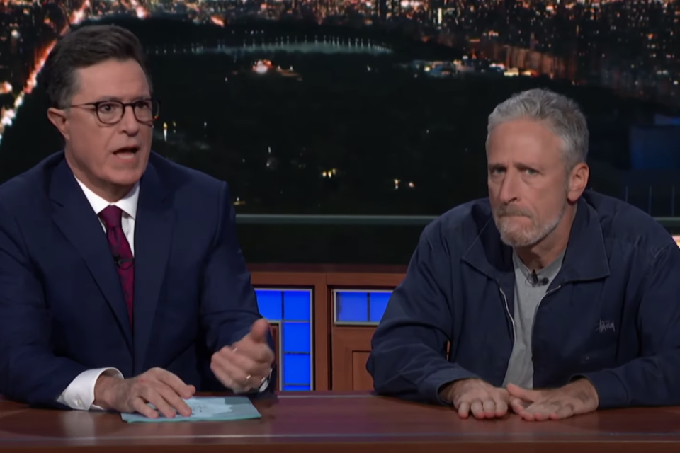 Jon Stewart teamed up with Stephen Colbert to rip Mitch McConnell over the 9/11 first responders compensation issue.Stewart has been advocating to extend compensations to 9/11 first responders, survivors and their relatives through 2090. The current compensation fund is set to expire next year.McConnell told Fox News of Stewart’s efforts: “I don’t know why he’s all bent out of shape.”The Senate Majority Leader also claimed Stewart was “looking for some way to take offence” in his criticism of the lawmakers.Stewart made a surprise appearance during Colbert’s Late Show on Monday to address McConnell’s comments, popping up from under the host’s desk.“I’m not bent out of shape. I’m fine. I’m bent out of shape for them,” Stewart said in reference to the first responders.“These are the first heroes and veterans and victims of the great trillions of dollars war on terror.“And they’re currently still suffering and dying and in terrible need. You would think that that would be enough to get Congress’s attention, but apparently, it’s not.”In response to McConnell’s comment in which he said that some lawmakers didn’t attend a previous hearing because of their schedules, Stewart sarcastically added: “I feel like an a******. You know what, Stephen – now I feel stupid. This is a huge misunderstanding. I didn’t know that they were busy. I didn’t mean to interrupt them with their jobs!”He eventually addressed the Senate Majority Leader directly, telling him: “Meet with them [the 9/11 community] tomorrow, as soon as possible, and don’t make them beg for it.“You could pass this thing as a standalone bill tomorrow. Meet with them. I beg of you. Meet with them tomorrow.”